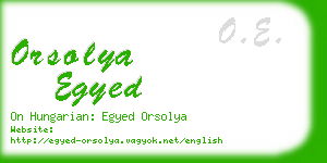 orsolya egyed business card